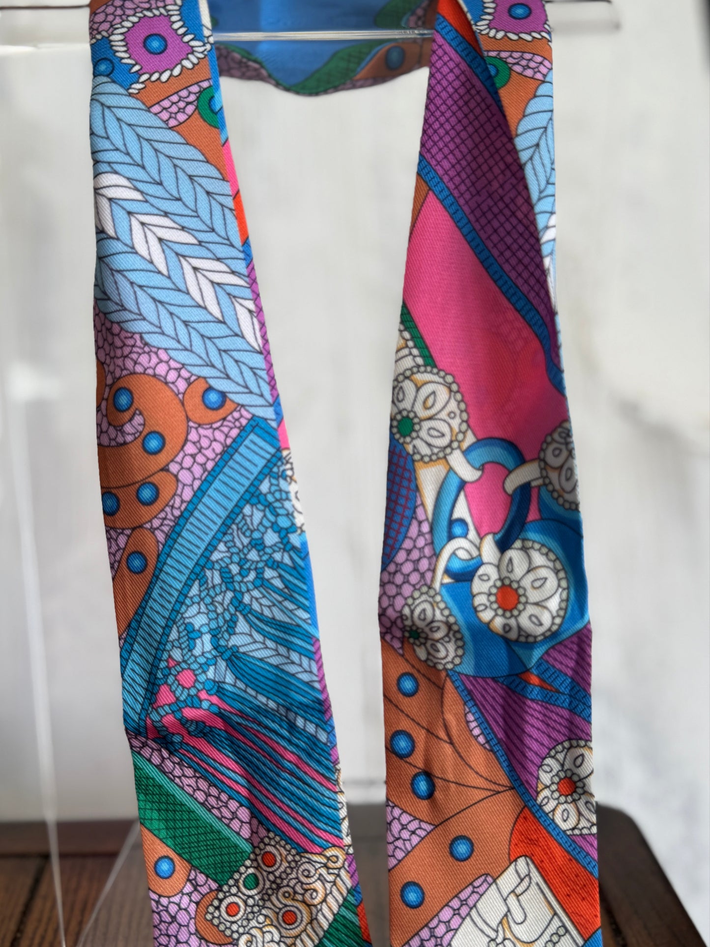 Peacock Prism Twilly Scarf Necklace
