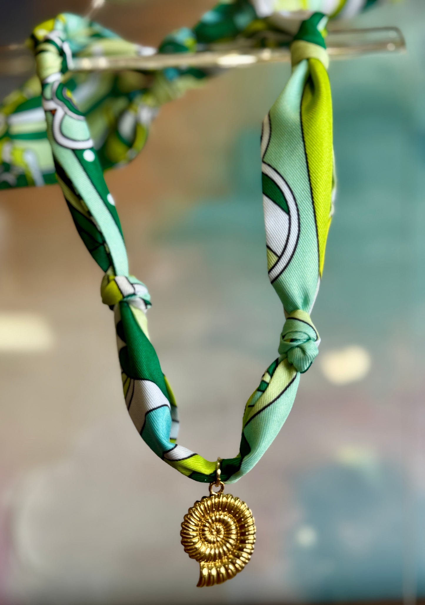 Retro Tide Twilly Scarf Necklace