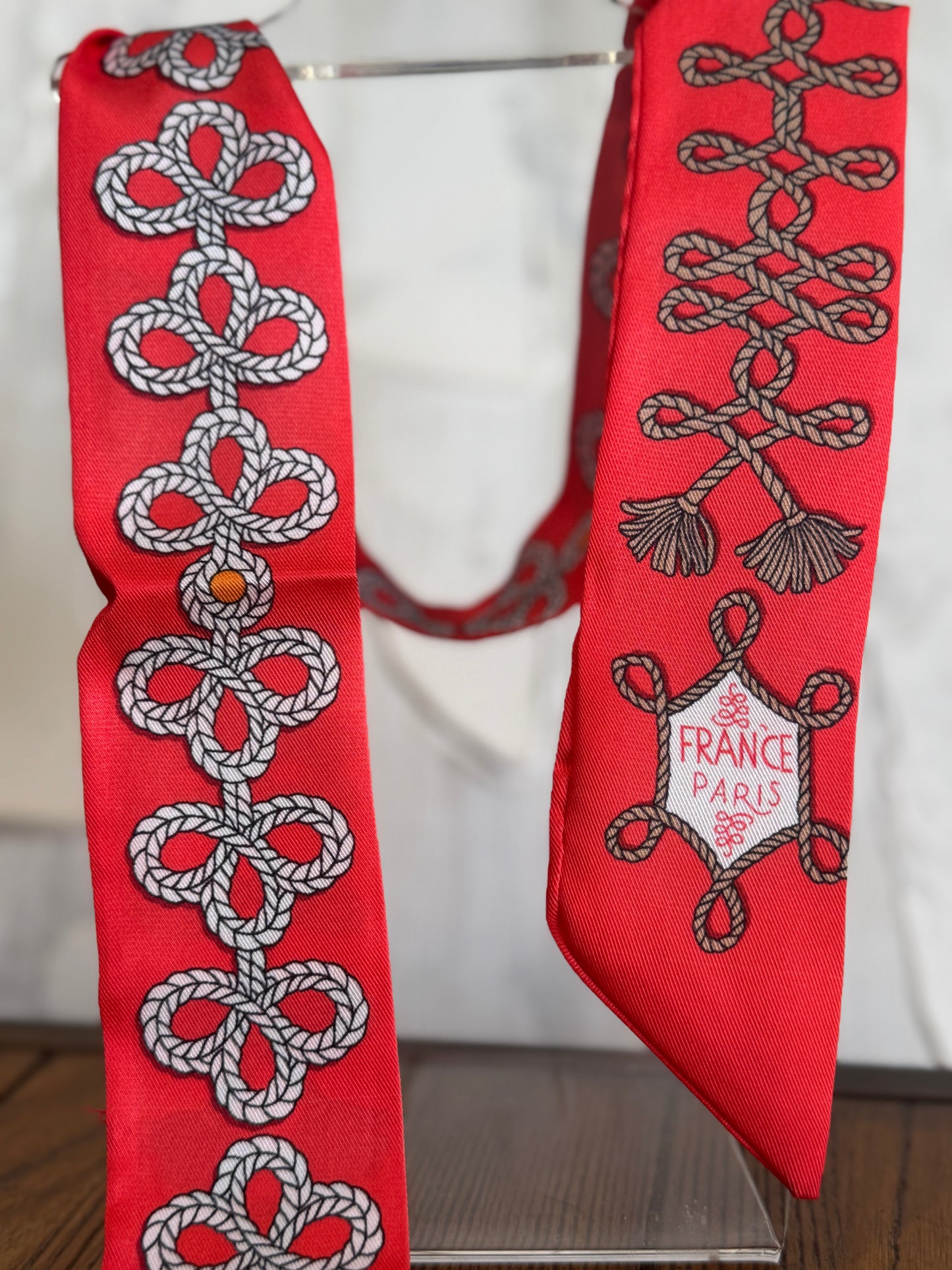 Parisian Flame Twilly Scarf Necklace