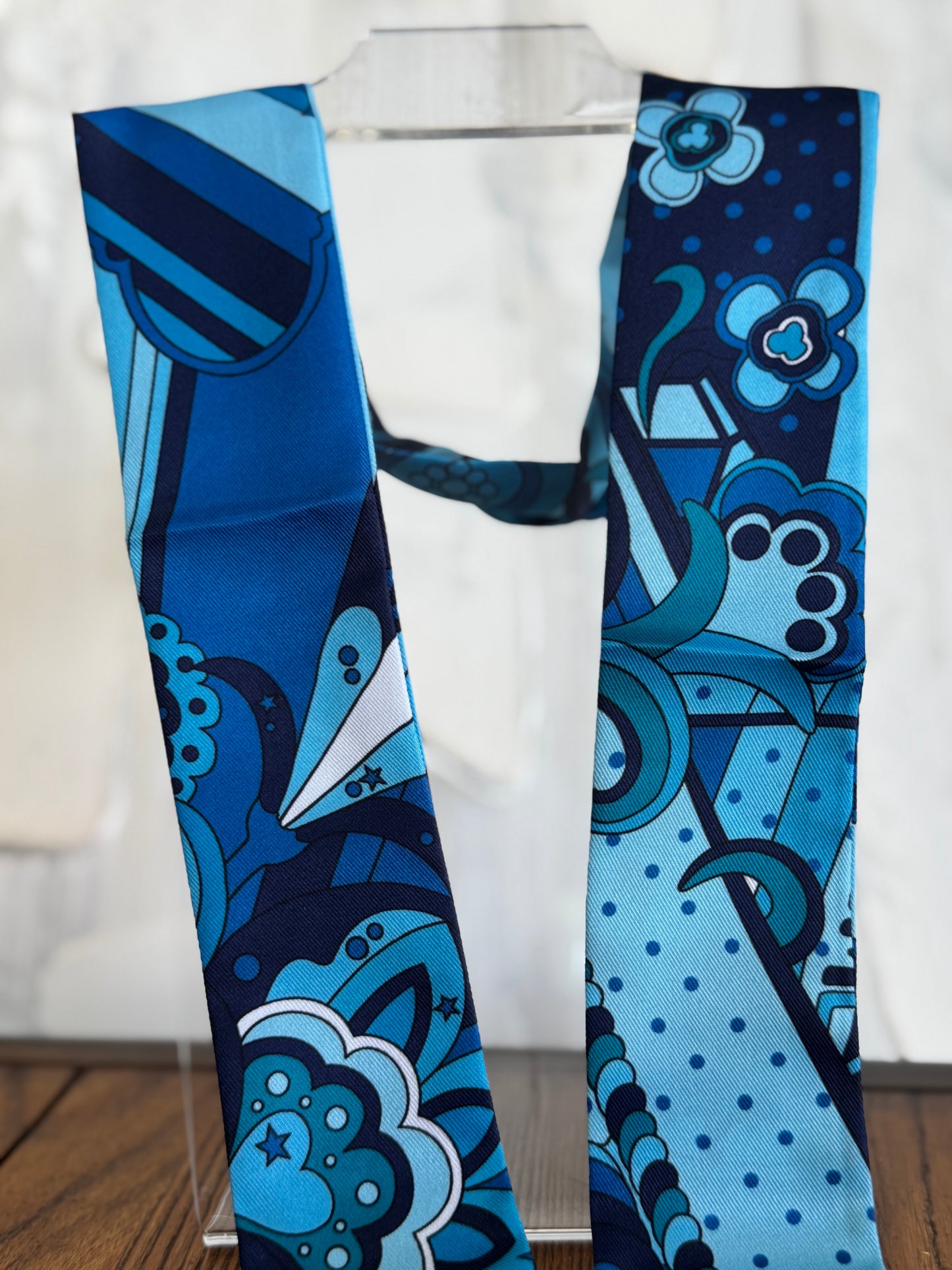 Blue Tide Twilly Scarf Necklace