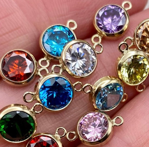 Large Birthstone Connector