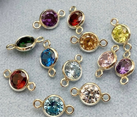 Gold Small Birthstone Connector